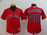 Youth Red Sox 28 J.D. Martinez Red Cool Base Jersey,baseball caps,new era cap wholesale,wholesale hats
